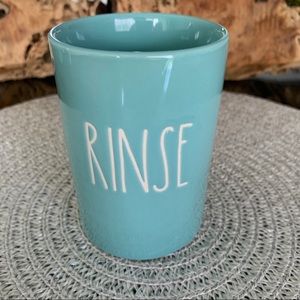 Rae Dunn Aqua Rinse Cup ‘RINSE’